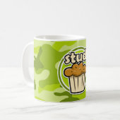 Funny Stud Muffin op groene camo Koffiemok (Voorkant links)