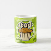 Funny Stud Muffin op groene camo Koffiemok (Center)