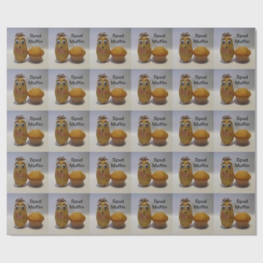 Funny Stud/Spud Muffin Wrapping Paper Cadeaupapier (Vlak)