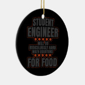 Funny Student Engineer College Afstuderen Student Keramisch Ornament (Rechts)