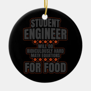 Funny Student Engineer College Afstuderen Student Keramisch Ornament