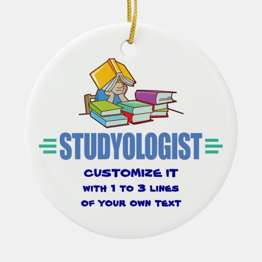 Funny Student Keramisch Ornament (Voorkant)