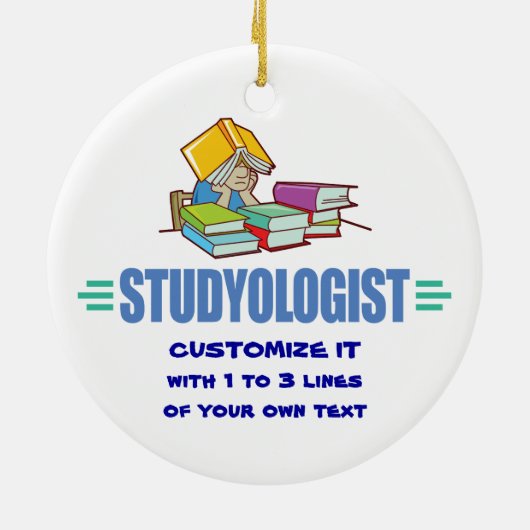 Funny Student Keramisch Ornament (Achterkant)