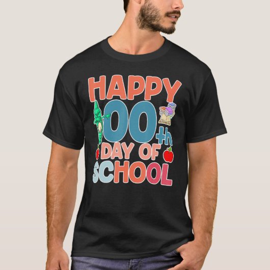 Funny Student Kids 100th Day Gift 100 Days Of Scho T-shirt (Voorkant)