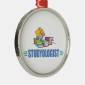 Funny Student Metalen Ornament (Rechts)