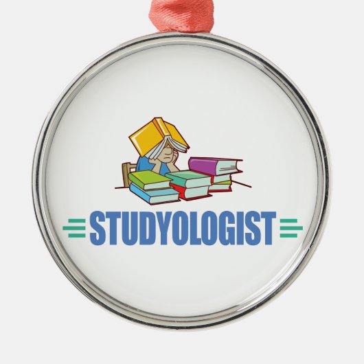 Funny Student Metalen Ornament (Voorkant)