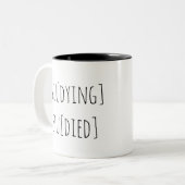 Funny student, studeren, studeren tweekleurige koffiemok (Voorkant links)