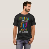 Funny Students Gift Dabbing Through 100 Days Of Sc T-shirt (Voorkant volledig)