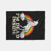 Funny Stuff - Unicorn I'm Dead Inside Sarcastic De Fleece Deken (Voorkant (Horizontaal))