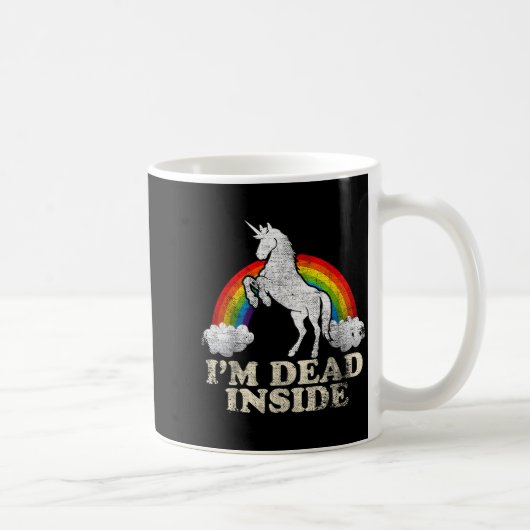 Funny Stuff - Unicorn I'm Dead Inside Sarcastic De Koffiemok (Rechts)