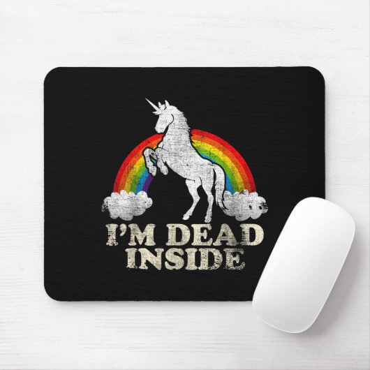 Funny Stuff - Unicorn I'm Dead Inside Sarcastic De Muismat (Met muis)