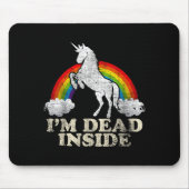 Funny Stuff - Unicorn I'm Dead Inside Sarcastic De Muismat (Voorkant)