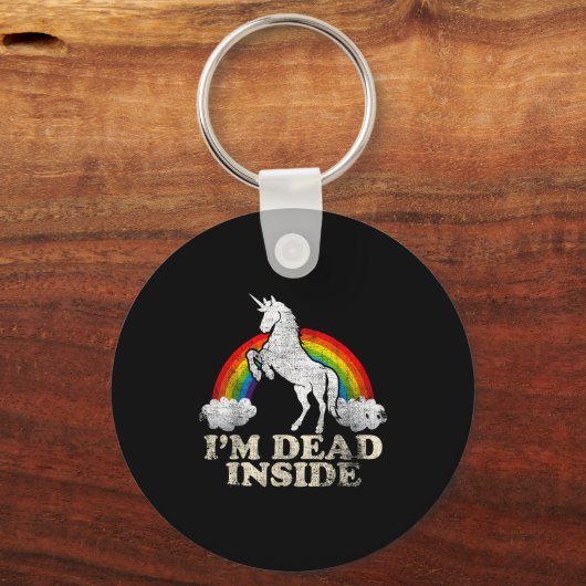 Funny Stuff - Unicorn I'm Dead Inside Sarcastic De Sleutelhanger (Voorkant)