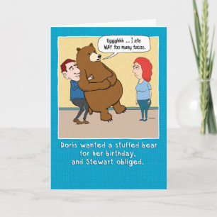 Funny Stuffed Beer Birthday Card Kaart