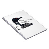 Funny Stupid Canadian Wolf Bird Notitieboek (Rechterzijde)