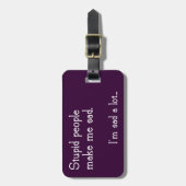 Funny Stupid People Bagagelabel (Voorkant verticaal)