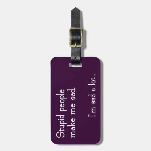 Funny Stupid People Bagagelabel (Voorkant verticaal)