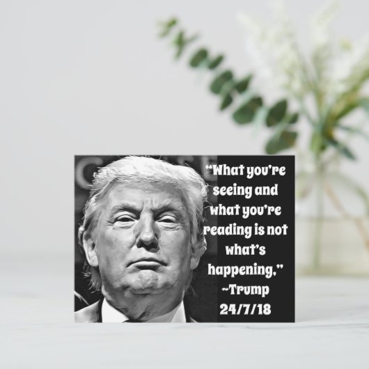 Funny Stupid Trump citeert Memorabilia Briefkaart (Staand voorkant)
