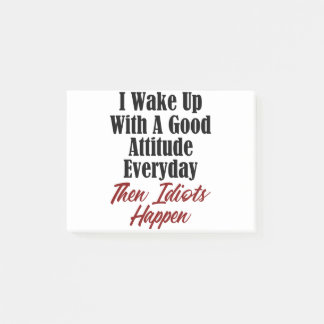 Funny Stupidity Design Good Attitude Idiots Jerots Post-it® Notes