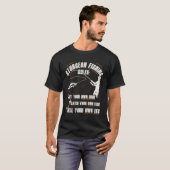 Funny Sturgeon fishing with Sturgeon fishing rod T-shirt (Voorkant volledig)