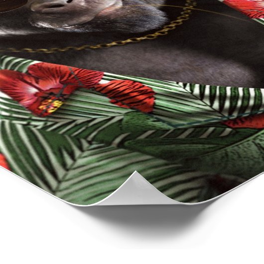 Funny Stylish Gorilla Poster (Hoek)