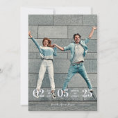 Funny & Stylish Unmatched Wedding Photo Card Save The Date (Voorkant)
