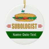 Funny Submarine Sandwich Keramisch Ornament (Voorkant)