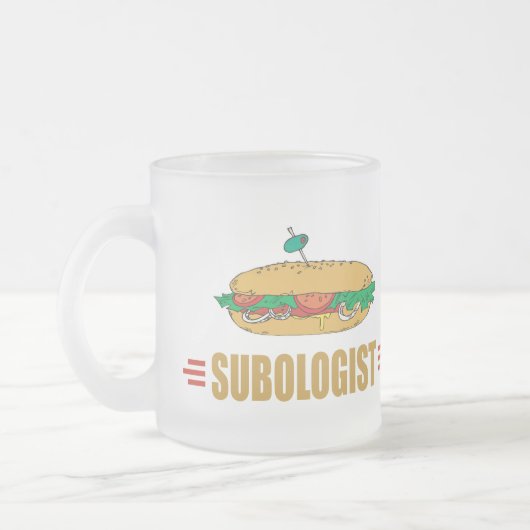 Funny Submarine Sandwich Matglas Koffiemok (Links)
