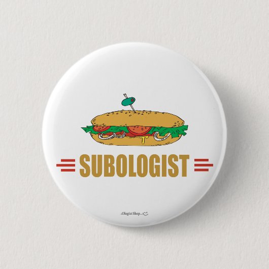 Funny Submarine Sandwich Ronde Button 5,7 Cm (Voorkant)