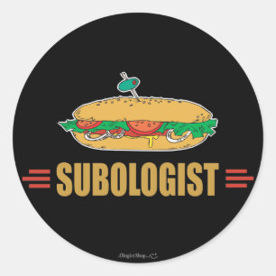 Funny Submarine Sandwich Ronde Sticker