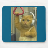 Funny Subway Cat Meme Stud Brainrot Cats Humor Kit Muismat (Voorkant)