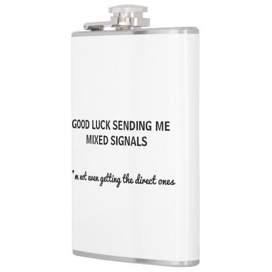 Funny Succes met het sturen van gemengde signalen Heupfles (Links)