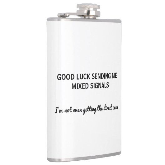 Funny Succes met het sturen van gemengde signalen Heupfles (Rechts)