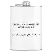 Funny Succes met het sturen van gemengde signalen Heupfles (Voorkant)