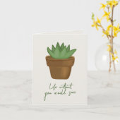 Funny Succulent Pun Birthday Kaart (Gele Bloem)