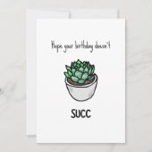 Funny Succulent Pun Birthday Kaart (Voorkant)