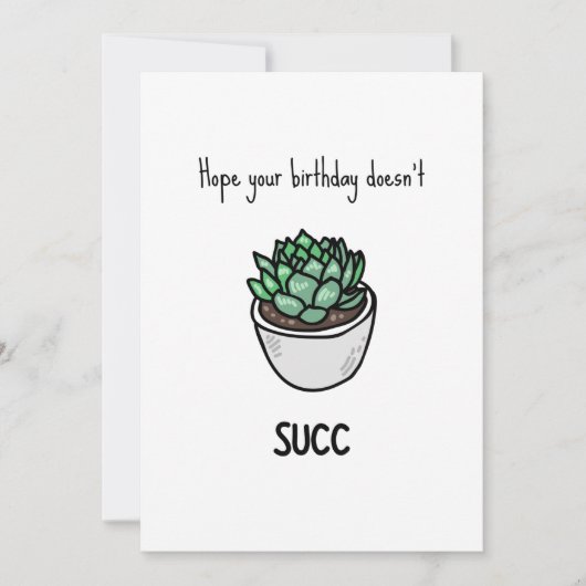 Funny Succulent Pun Birthday Kaart (Voorkant)