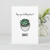 Funny Succulent Pun Birthday Kaart (Staand voorkant)