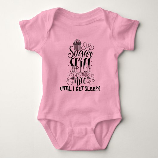 Funny sugar and spice Baby girl Romper (Voorkant)