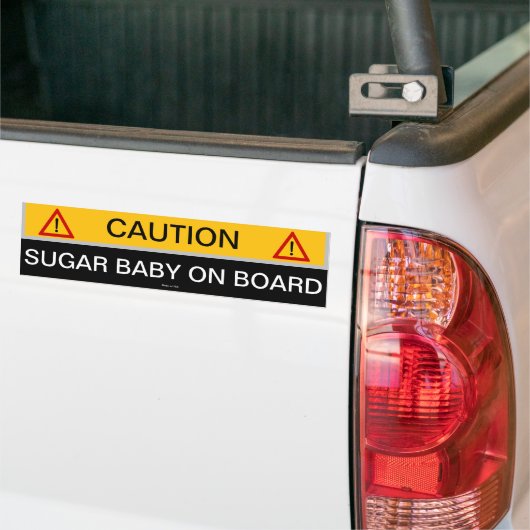 Funny Sugar Baby Bumpersticker (Op Truck)
