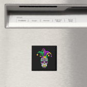 Funny Sugar Skull Mardi Gras Party Apparel Magneet (Insitu (Vaatwasser))