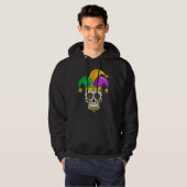 Funny Sugar Skull Mardi Gras Party Apparel Men Wom Hoodie (Voorkant volledig)