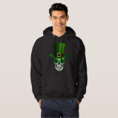 Funny Sugar Skull Saint Patricks Day of Dead Hoodie (Voorkant volledig)