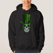 Funny Sugar Skull Saint Patricks Day of Dead Hoodie (Voorkant)