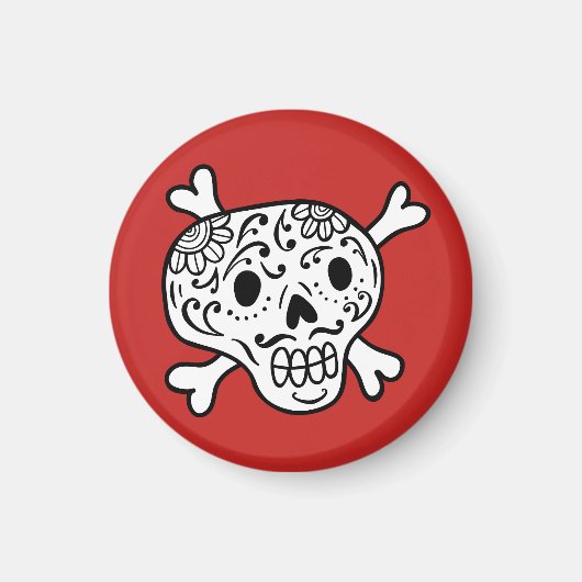 Funny sugar skulls magneet (Voorkant)