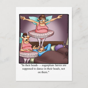Funny Sugarplum Fairies Humor Holiday Briefkaart
