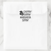 Funny Summer, Chippin Dippin Margarita Sippin Vierkante Sticker (Tas)