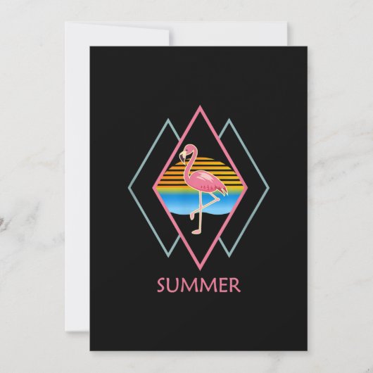 Funny Summer Flamingo | Cute Flamingo Lover Save The Date (Voorkant)