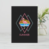 Funny Summer Flamingo | Cute Flamingo Lover Save The Date (Staand voorkant)