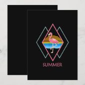 Funny Summer Flamingo | Cute Flamingo Lover Save The Date (Voorkant / Achterkant)